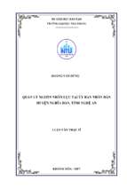 Quản lý nguồn nhân lực tại ủy ban nhân dân huyện nghĩa đàn, tỉnh nghệ an
