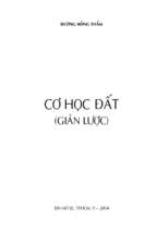 CƠ HỌC ĐẤT GIẢN LƯỢC