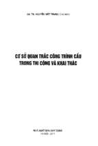 CƠ SỞ QUAN TRẮC CÔNG TRÌNH CẦU TRONG THI CÔNG CẦU VÀ KHAI THÁC