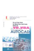 CƠ SỞ LẬP TRÌNH TỰ ĐỘNG HÓA TÍNH TOÁN VỚI VB VÀ VBA TRONG AUTOCAD