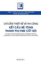 CHỈ DẪN THIẾT KẾ VÀ THI CÔNG KẾT CẤU BÊ TÔNG THÀNH POLYME CỐT SỢI