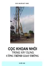 CỌC KHOAN NHỒI TRONG GIAO THÔNG