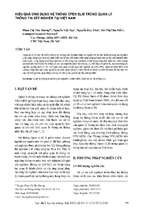 HIỆU QUẢ ỨNG DỤNG HỆ THỐNG OPEN ELIS TRONG QUẢN LÝ THÔNG TIN XÉT NGHIỆM TẠI VIỆT NAM