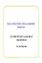 Bài giảng cấu trúc dữ liệu và giải thuật danh sách liên kết   ts. đào nam anh
