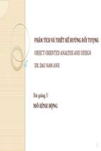 Bài giảng phân tích và thiết kế hướng đối tượng bài giảng 5   ts. đào nam anh