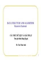 Bài giảng cấu trúc dữ liệu và giải thuật tìm giai thừa bằng đệ qui   ts. đào nam anh