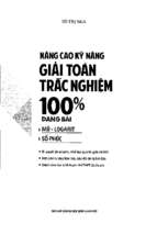 Nâng cao kỹ năng giải toán trắc nghiệm 100% dạng bài mũ – logarit, số phức – tô thị nga