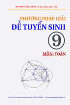 Phương pháp giải đề tuyển sinh vào lớp 10 môn toán (1)