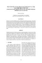 PHÂN TÍCH VIỆC SỬ DỤNG TRO XỈ THAN THẢI RA TỪ CÁC NHÀ MÁY NHIỆT ĐIỆN Ở VIỆT NAM ANALYSIS ON THE UTILIZATION OF COAL ASH FROM THERMAL POWER PLANTS IN VIETNAM 