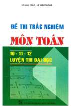 đề thi trắc nghiệm môn toán 10   11   12 luyện thi đại học phần 1