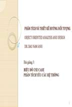 Bài giảng phân tích và thiết kế hướng đối tượng bài giảng 3   ts. đào nam anh