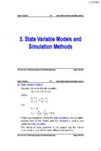 Ch.05 state variabe modes and simulation methods