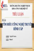 Tiểu luận: Tìm hiểu công nghệ truyền hình cáp