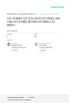 CÁC NGHIÊN CỨU ỨNG DỤNG KỸ THUẬT LÀM CÂM GEN Ở MỘT SỐ NẤM GÂY BỆNH CÂY TRỒNG