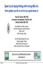 Tulkens vn groupe de gestion antibiotherapie belgique 17 03 2015