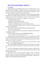 PHẦN MỀM MICROSOFT PROJECT