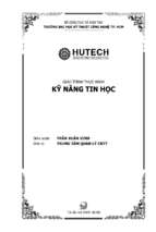 GIÁO TRÌNH THỰC HÀNH KỸ NĂNG TIN HỌC