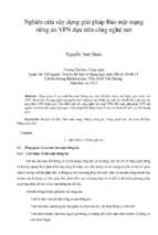 Nghiên cứu xây dựng giải pháp Bảo mật mạng riêng ảo VPN dựa trên công nghệ mở