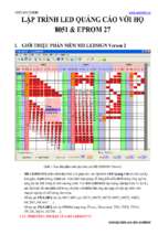 LẬP TRÌNH LED QUẢNG CÁO VỚI HỌ 8051 & EPROM 27