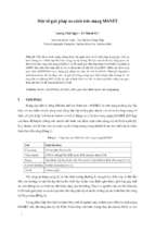 Một số giải pháp an ninh trên mạng MANET