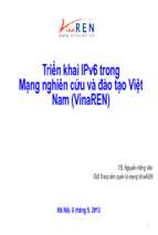 Triển khai IPv6 trong Mạng nghiên cứu và đào tạo Việt Nam (VinaREN)
