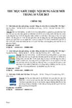 Thu muc gioi thieu noi dung sach moi thang 10