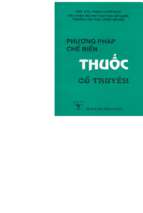 PHƯƠNG PHÁP CHẾ BIẾN THUỐC CỔ TRUYỀN