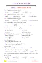 369 bài toán trắc nghiệm chủ đề lũy thừa, mũ và logarit có lời giải chi tiết