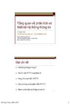 Tổng quan về phân tích và thiết kế hệ thống thông tin