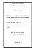 THIẾT KẾ MẠNG VÀ PHÂN TÍCH HIỆU SUẤT CỦA MẠNG CẢM BIẾN KHÔNG DÂY CHO GIÁM SÁT SỨC KHỎE