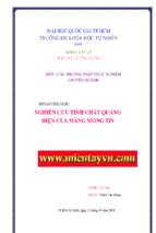 NGHIÊN CỨU TÍNH CHẤT QUANG ĐIỆN CỦA MÀNG MỎNG TiN