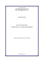 Nâng cao chất lượng nguồn nhân lực của cục thống kê thanh hóa