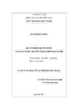 Quản trị rủi ro tín dụng tại ngân hàng thương mại cổ phần quân đội