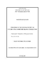 Tình hình các tội xâm phạm sở hữu tại các khu công nghiệp trên địa bàn tỉnh bắc ninh