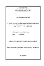 Nâng cao hiệu quả sử dụng vốn kinh doanh tại công ty tsq việt na
