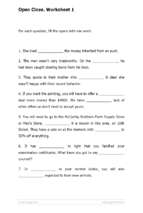 Proficiency level 6 open cloze worksheets 1 to 5