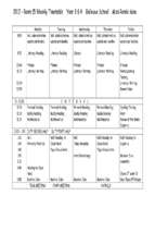 Room 15 timetable