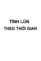 TÍNH LÚN THEO THỜI GIAN