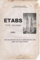 MỘT SỐ VÍ DỤ CƠ BẢN THỰC HÀNH PHÂN TÍCH VÀ THIẾT KẾ KẾT CẤU BẰNG PHẦN MỀM ETABS