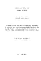 Nghiên cứu mạng truyền thông hợp tác di động băng rộng với điều kiện thông tin trạng thái kênh truyền không hoàn hảo