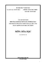 Tài liệu tập huấn kiểm tra, đánh giá trong quá trình dạy học theo định hướng phát triển năng lực học sinh trong trường trung học phổ thông môn hóa học