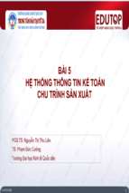HỆ THỐNG THÔNG TIN KẾ TOÁN CHU TRÌNH SẢN XUẤT