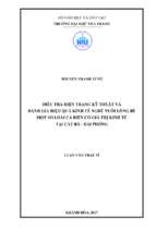 điều tra hiện trạng kỹ thuật và đánh giá hiệu quả kinh tế nghề nuôi lồng bè một số loài cá biển có giá trị kinh tế tại cát bà   hải phòng