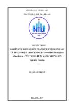 Nghiên cứu một số biện pháp kích thích sinh sản và thử nghiệm ương giống lươn đồng monopterus albus (zuiew, 1973) trong bể xi măng không bùn tại hải phòng