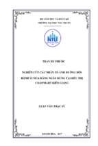 Nghiên cứu các nhân tố ảnh hưởng đến hành vi mua hàng ngẫu hứng tại siêu thị co.opmart kiên giang