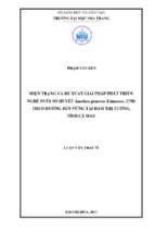 Hiện trạng và đề xuất giải pháp phát triển nghề nuôi sò huyết anadara granosa (linnaeus, 1758) theo hướng bền vững tại đầm thị tường, tỉnh cà mau