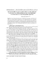 Một số vấn đề lý luận và thực tiễn của việc thiết kế và tổ chức các tình huống dạy học toán tiểu học của sinh viên trường đại học hiện nay