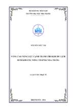 Nâng cao năng lực cạnh tranh cho khu du lịch suối khoáng nóng tháp bà nha trang