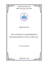 Nâng cao năng lực cạnh tranh dịch vụ điện thoại di động của viettel kiên giang