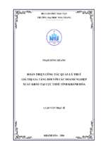 Hoàn thiện công tác quản lý thuế gtgt đối với các doanh nghiệp xuất khẩu tại cục thuế tỉnh khánh hòa